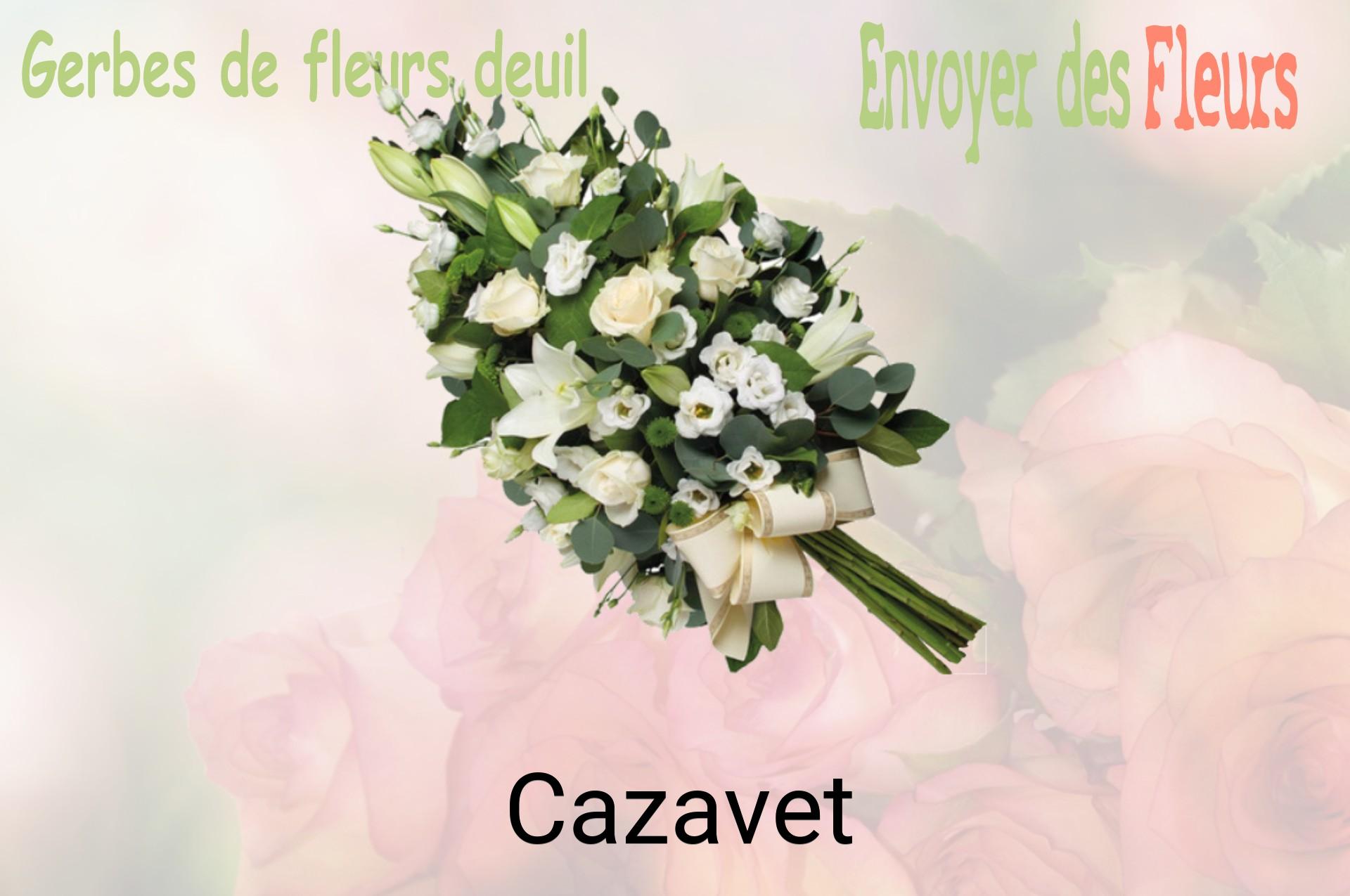 Gerbe de fleurs de deuil livrée à Cazavet